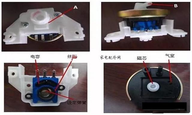 洗衣机水位传感器工作原理及检测方法